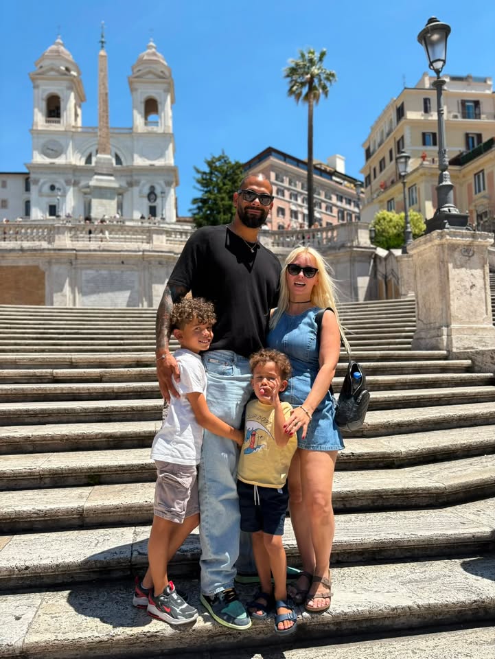Azra with her husband and their two boys
