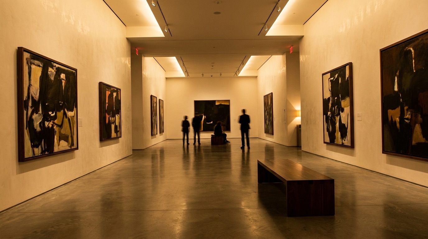 Inside a museum gallery
